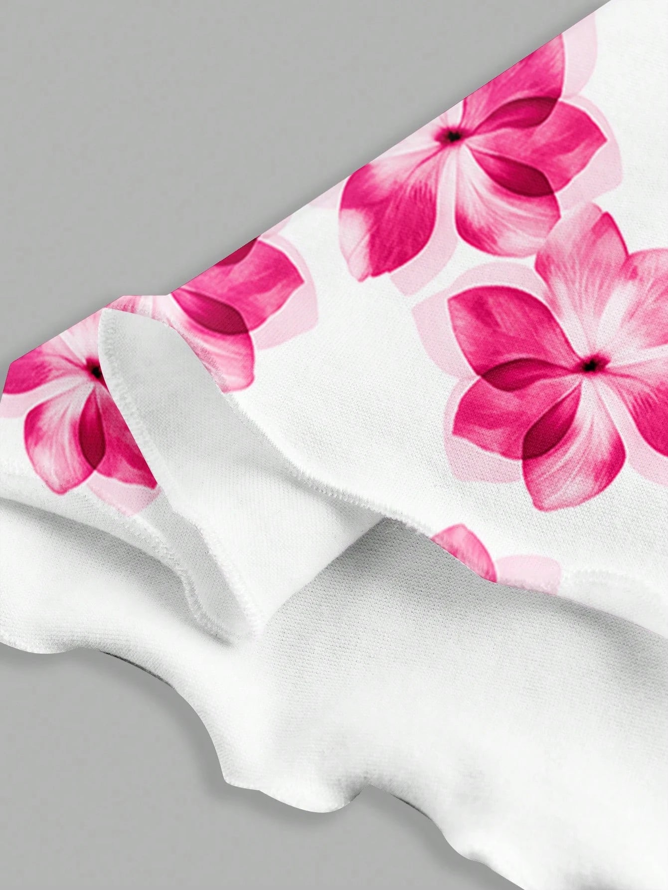 Vit Blommig Off-shoulder Minikläning